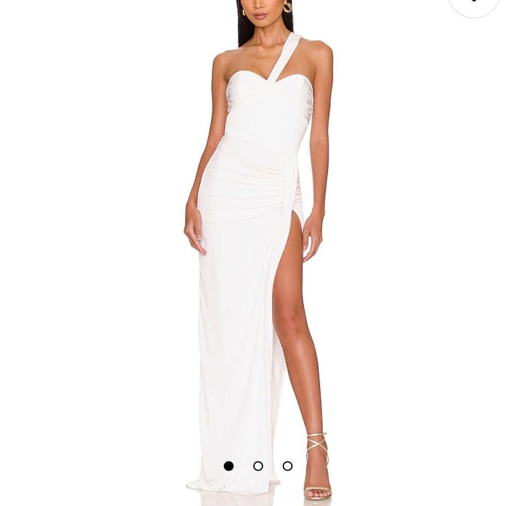 REVOLVE White One-Shoulder Maxi Dress